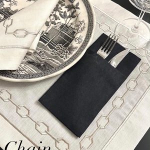 Linnen Placemat — Chain Silver