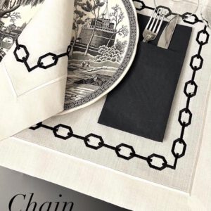 Linnen Placemat — Chain Black